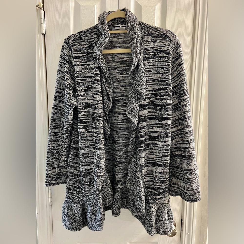 Style & Co. Black and Gray Women's Cardigan